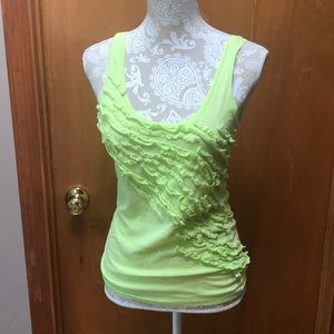 J Crew Ruffle tissue tank. Size S